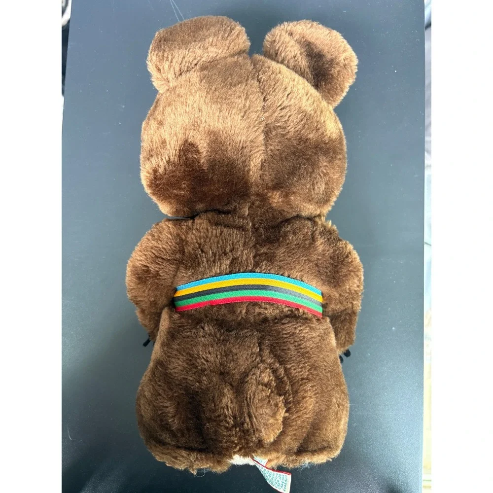 Vintage 1980 Moscow Olympics Misha Bear Plush R Dakin Mascot Brown Stuffed Toy